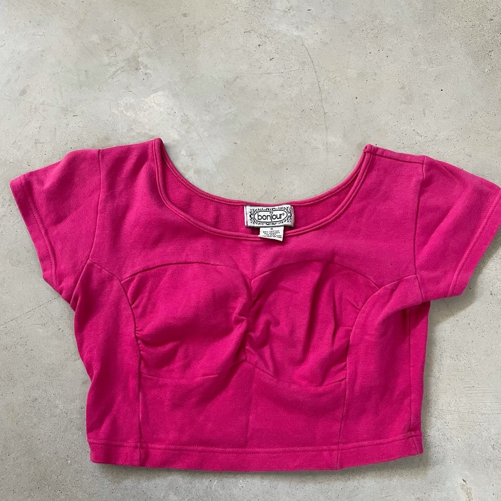 Vintage pink crop top